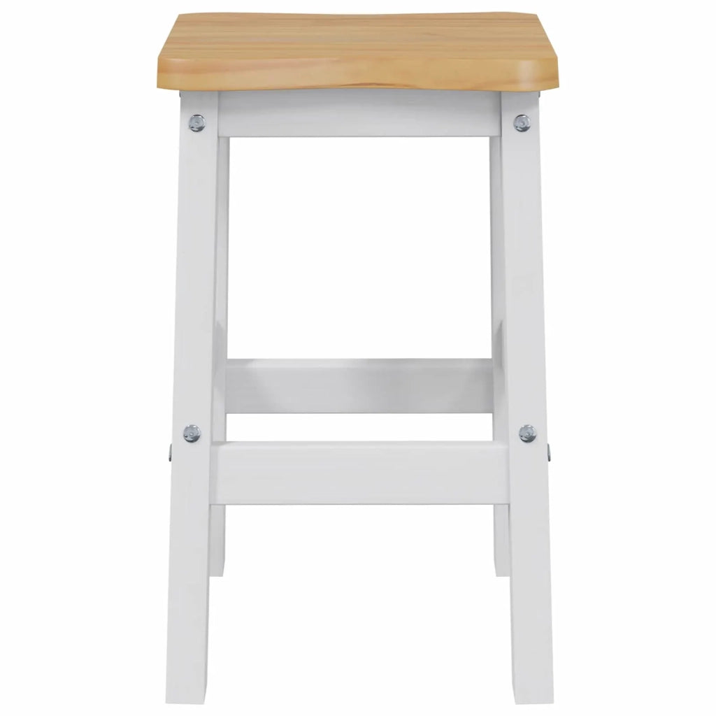VidaXL Sgabello da Bar Alto EKAI 2 pcs Bianco 40 x 29 x 63 cm 42037016