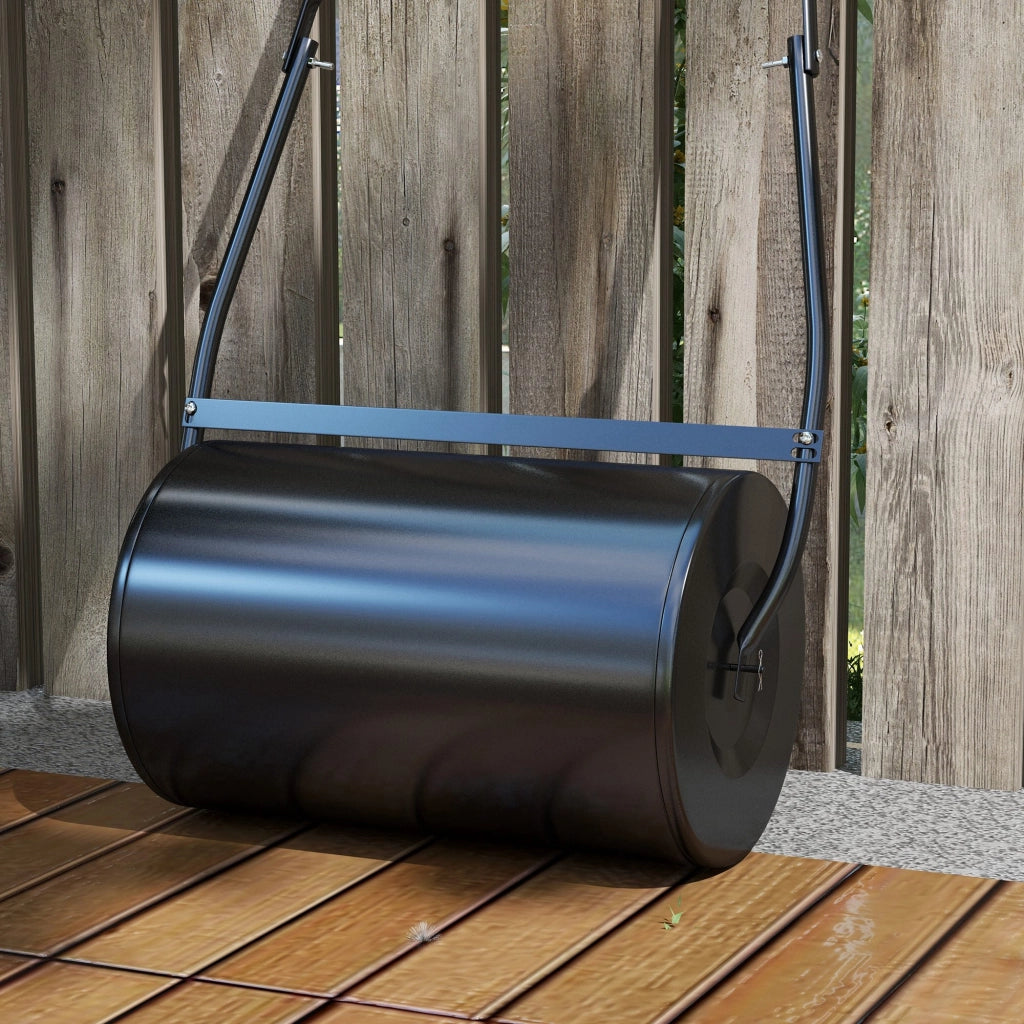 Rullo da giardino riempibile ¨C Minimal ¨C nero 60x32x105 cm