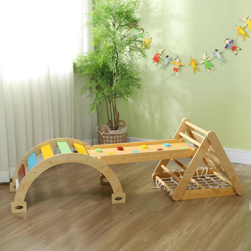 Casetta da interno con scivolo e arco per arrampicata ¨C Minimal ¨C Multicolore