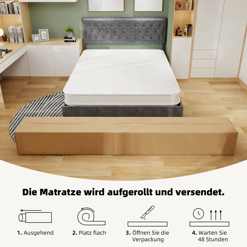 Materasso a molle indipendenti 3D bianco 160x200 cm
