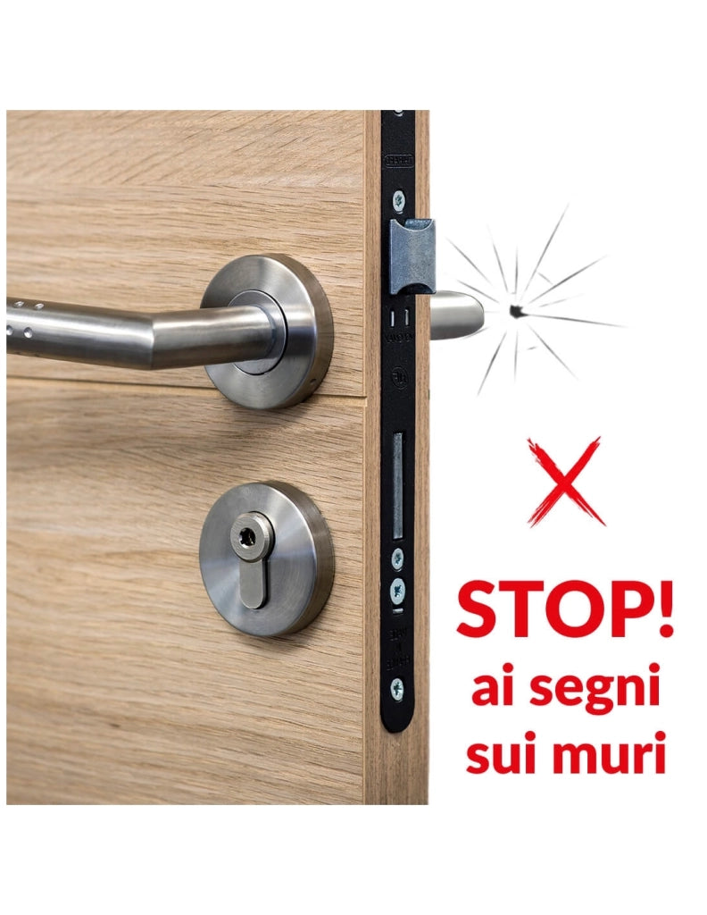 Fermaporta da pavimento, da avvitare, satinato, Ø 29 mm, altezza 38mm - THIRARD