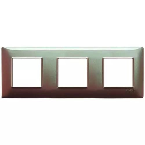 VIMAR PLANA - PLACCA 6M (2+2+2) INT71 MARRONE MIC