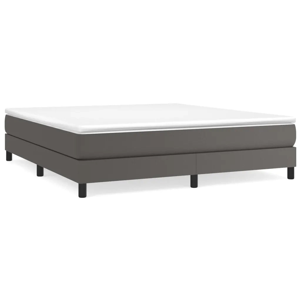 Struttura Letto a Rete a Molle-Giroletto Grigio 160x200 cm in Similpelle 901635
