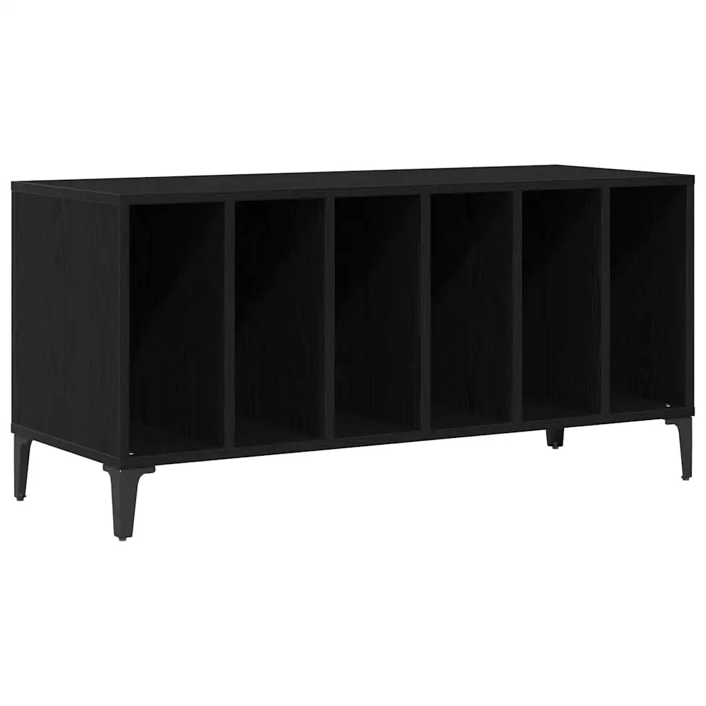Mobile porta vinili Rovere Nero 100 x 38 x 48 cm 862869