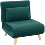 Poltrona Letto Pieghevole Regolabile ¨C Minimal ¨C Velluto Verde Scuro