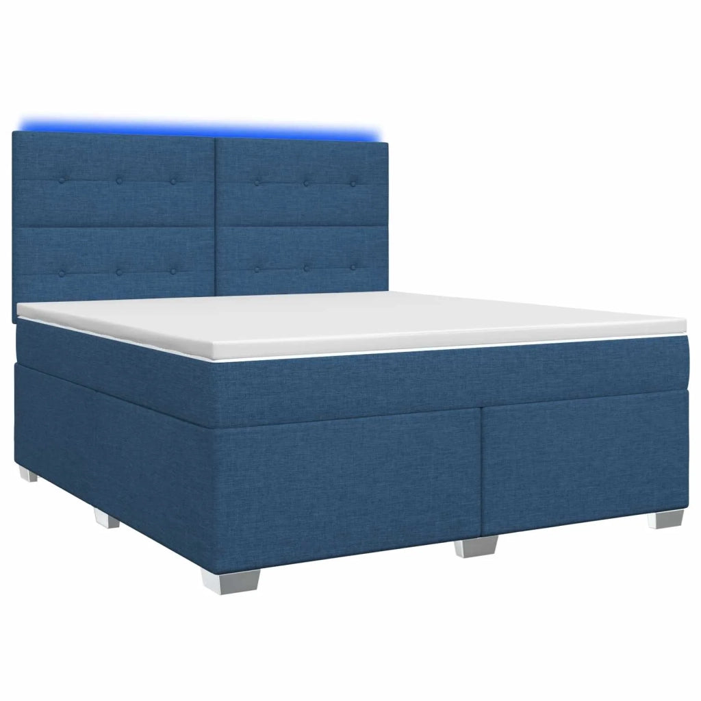 Letto box spring con materasso Blu 140 x 200 cm Tessuto 3454893