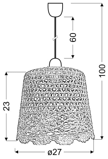 Lampada a sospensione Candellux Nonna gialla Ø27 E27