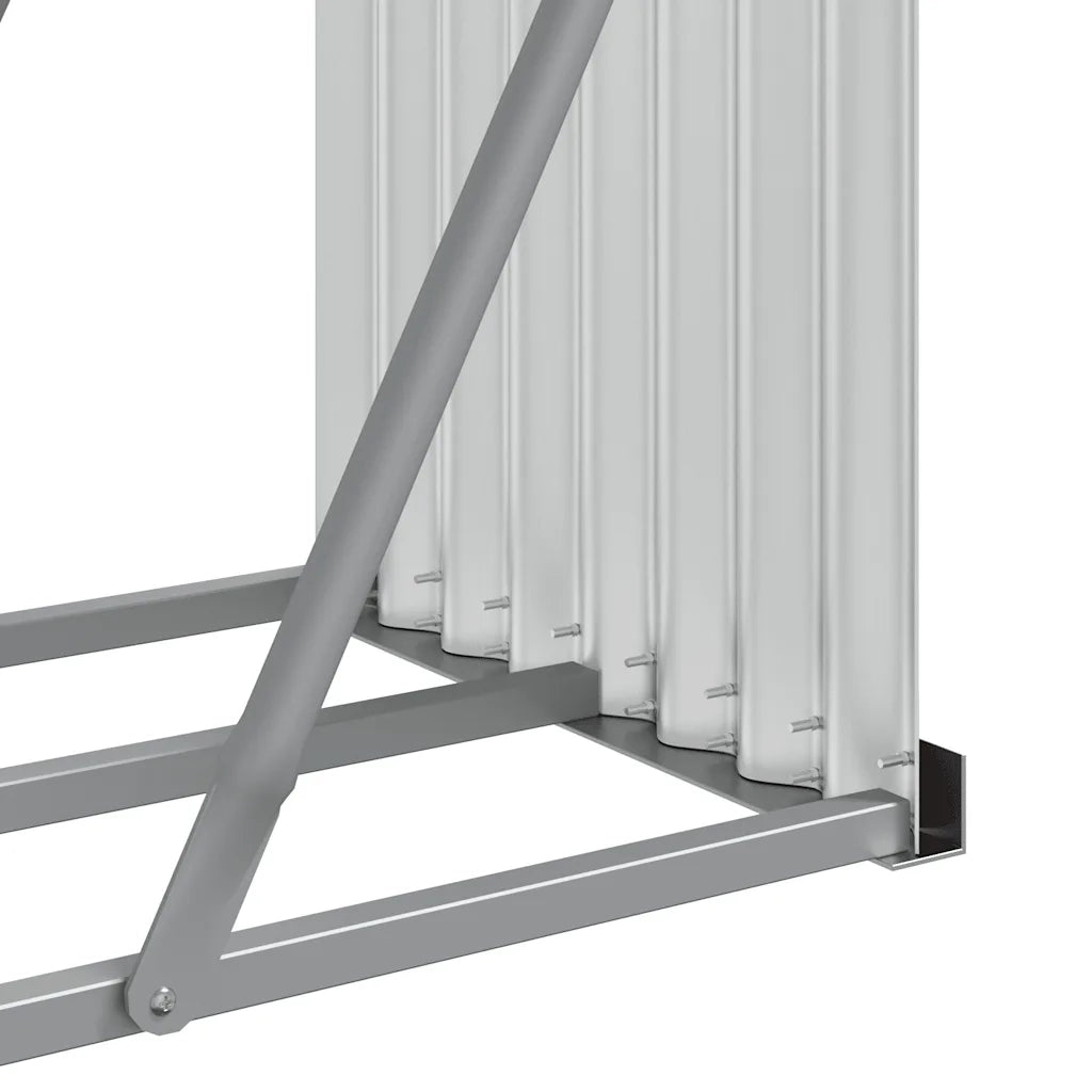 Portaceppi Argento 234x45x100 cm in Acciaio Zincato CFW7170581