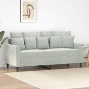 Divano a 2 Posti-Sofa 2 Posti Grigio Chiaro 140 cm in Velluto 464218