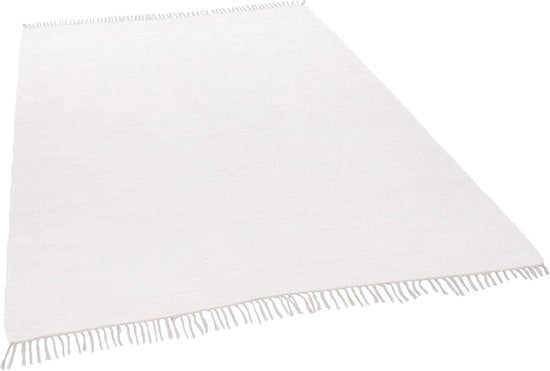Tapijt handgeweven in cotone - versatile e di stile - 1 pezzo - bianco - 100% cotone - 60 x 120 cm