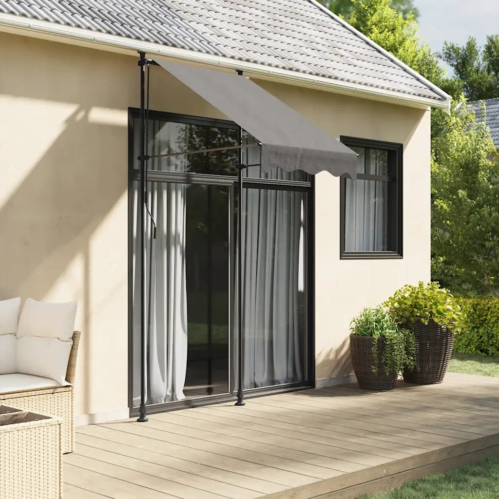Tenda da Sole | Tenda parasole Retrattile Antracite 100x150 cm Tessuto e Acciaio