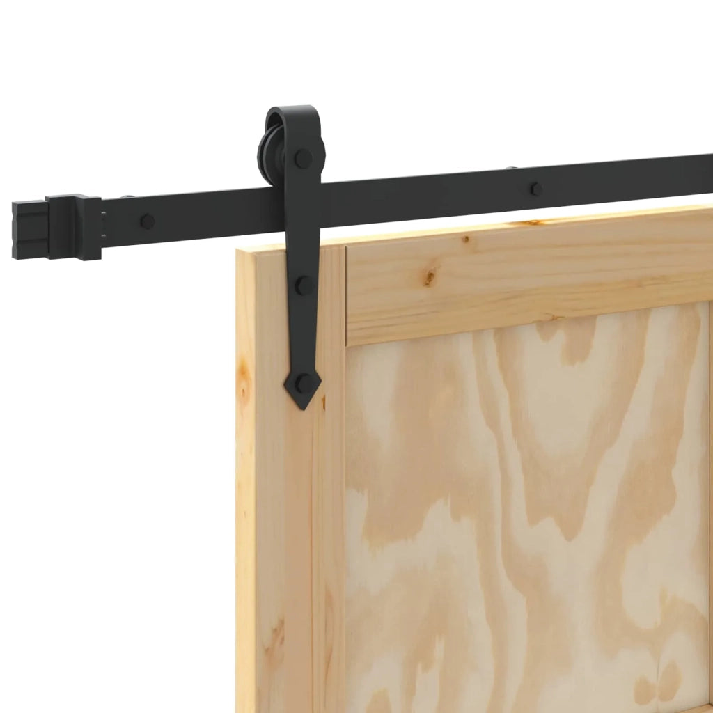 Porta scorrevole ORKDAL Naturale e Nero 86 x 198,5 cm 3445582