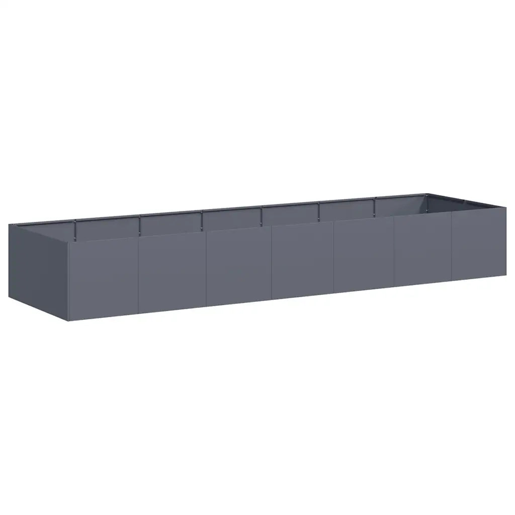 Fioriera Antracite 280x80x40 cm in Acciaio