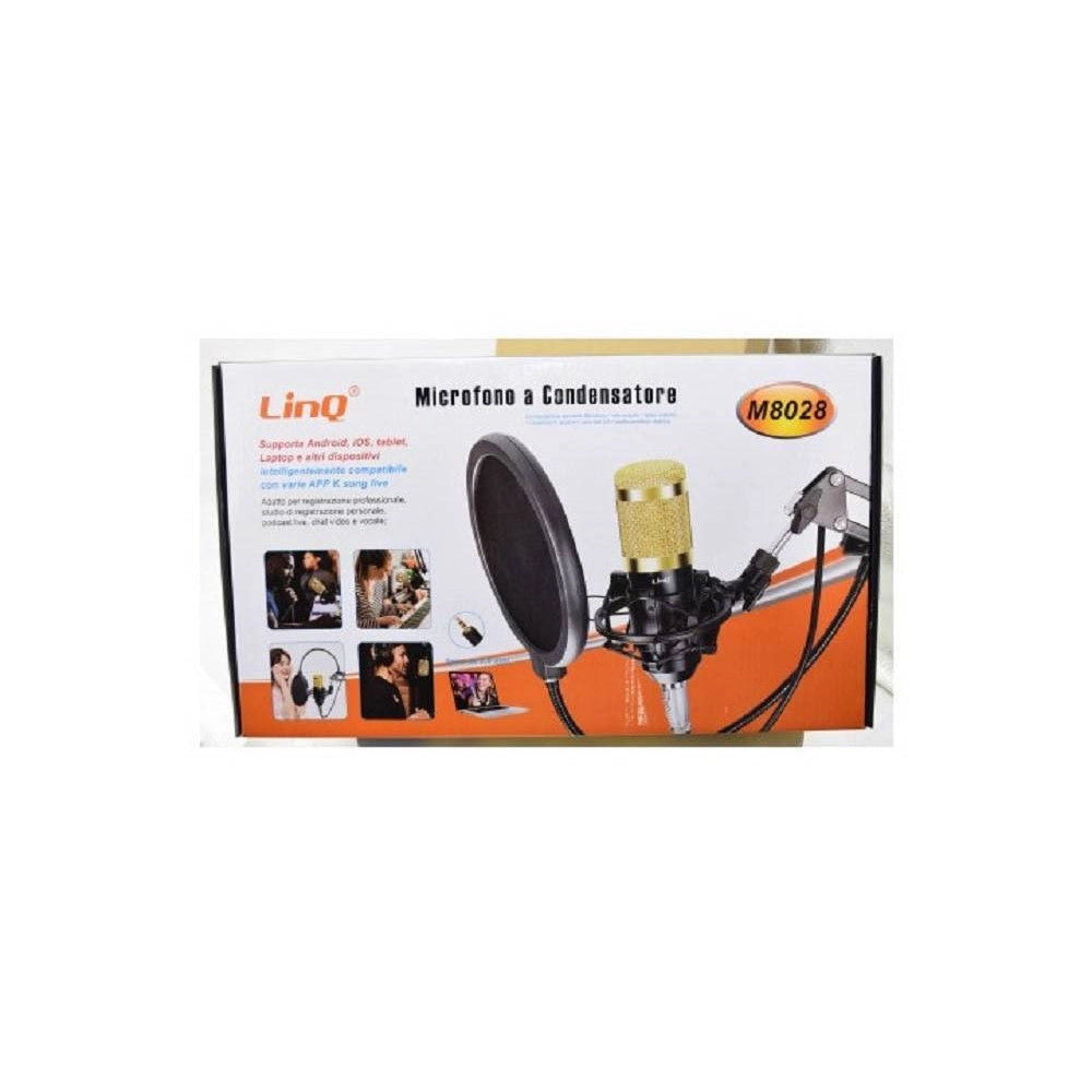 Trade Shop - Microfono A Condensatore Professionale Registrazione Vocale Android Ios Tablet M8028 -