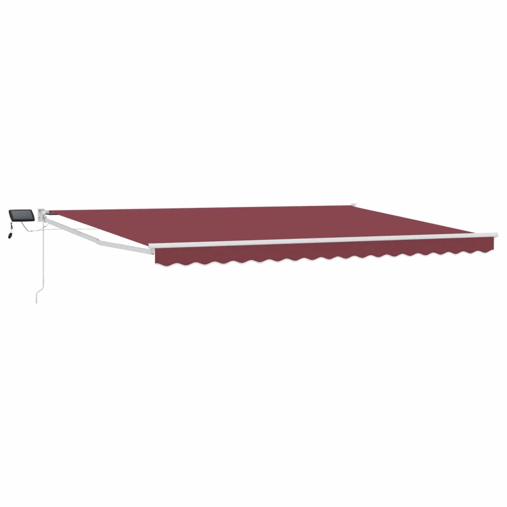 Tenda retrattile manuale con LED Borgogna e Bianco 4 × 3 m 3419289