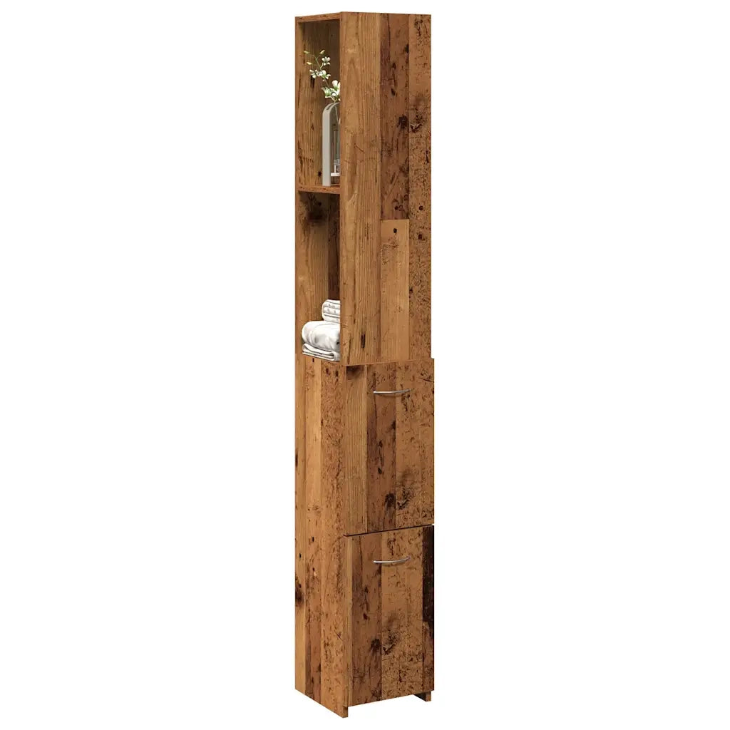Mobile da Bagno | Armadio da bagno Legno Antico 25x25x170 cm in Truciolato