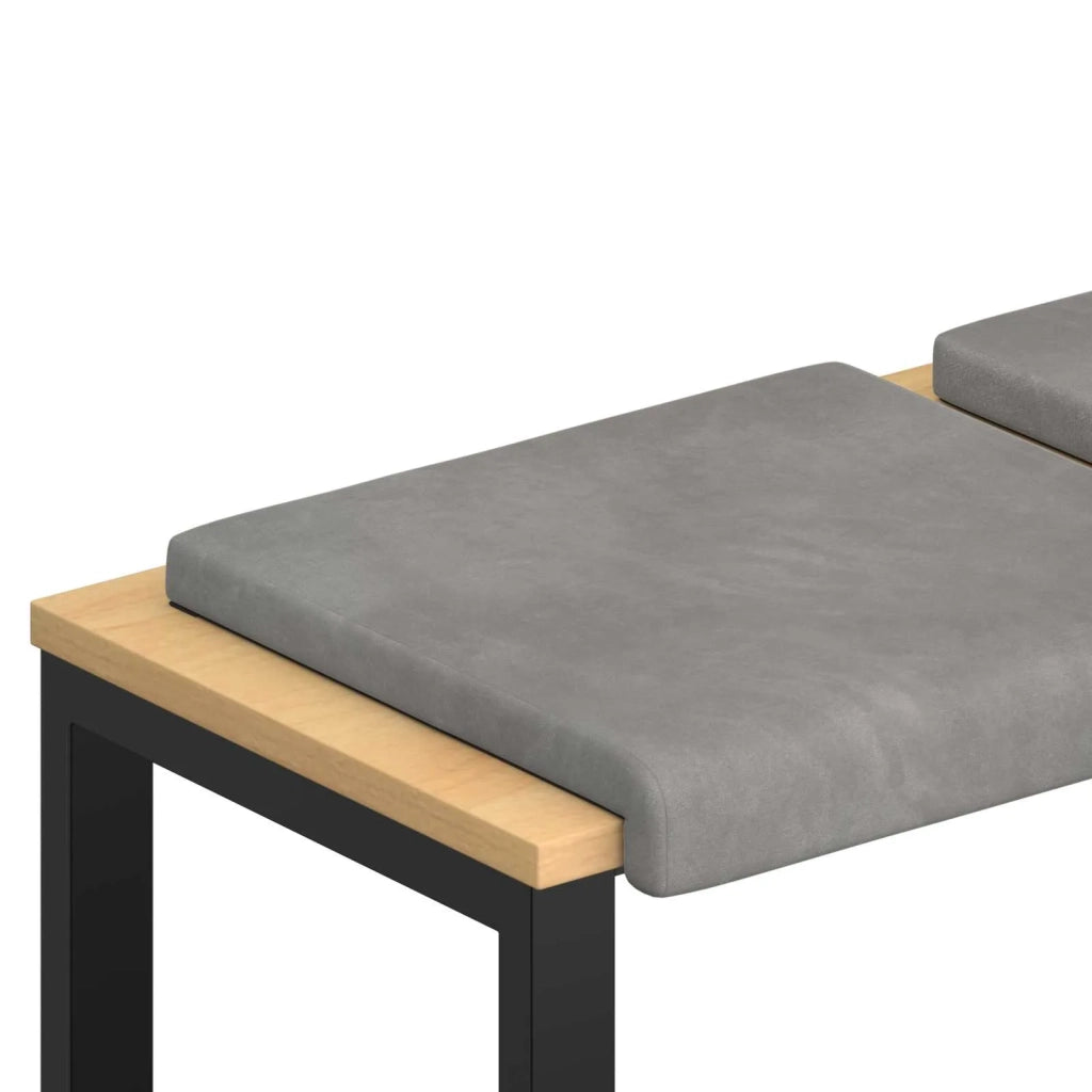 Cuscino per panchina 2 pcs Velluto Grigio Chiaro 42043021