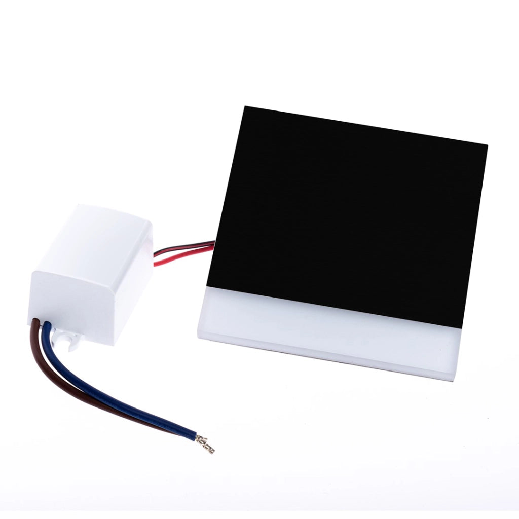 Luce scala incasso quadrata nera/bianca LED 0,6W 4000K Eko-Light