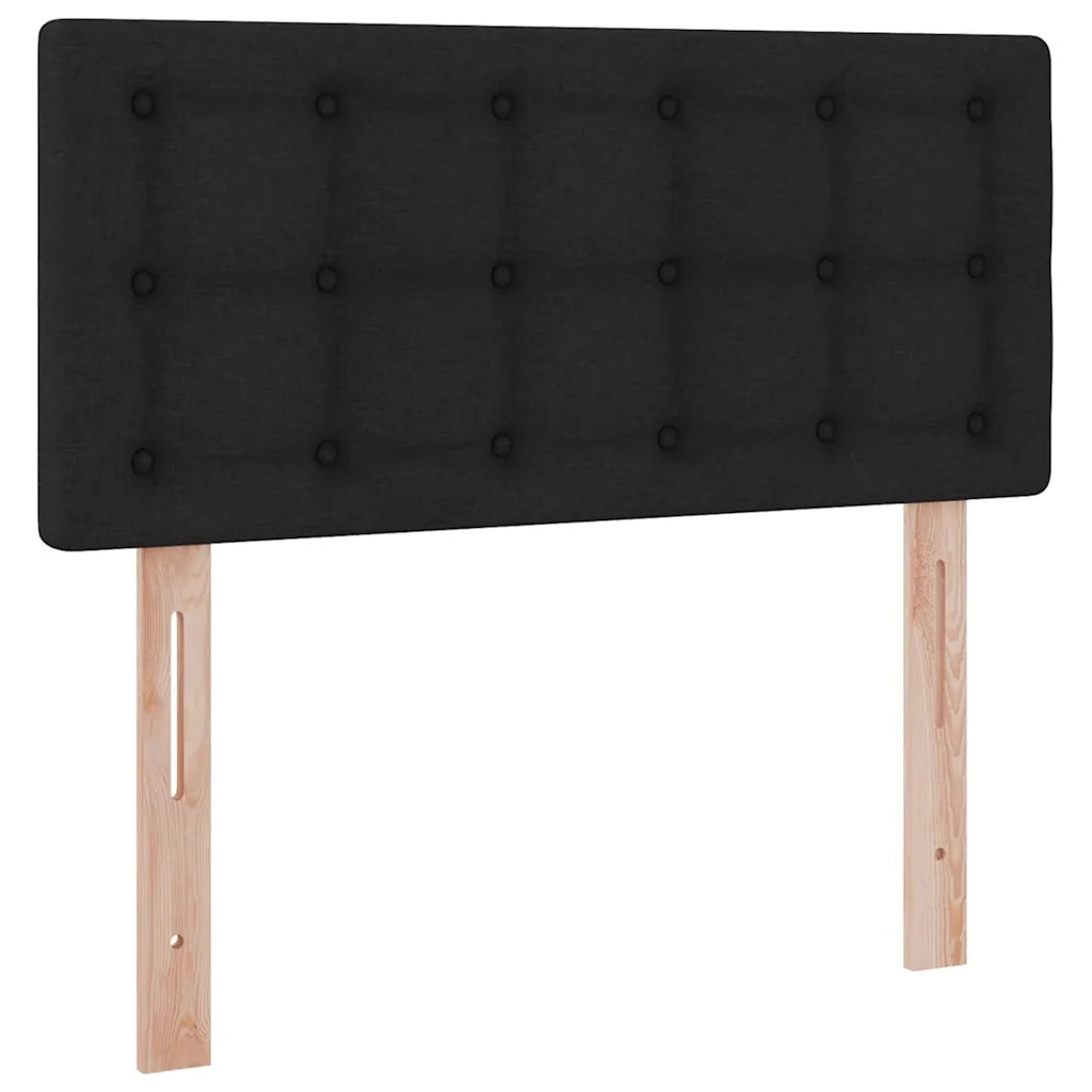 Letto con contenitore e LED con led Nero 90 x 200 cm Tessuto 3371246