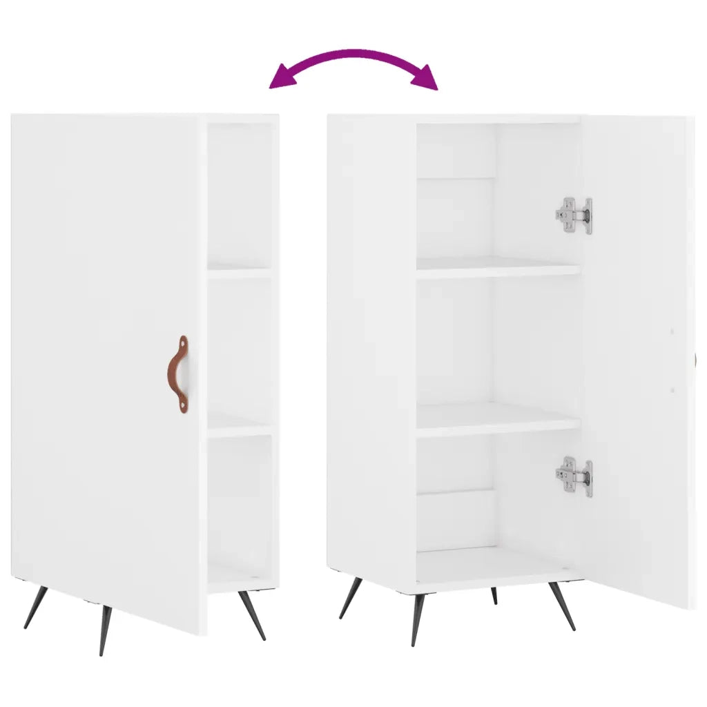 Credenza | Madia | Buffet da pranzo | Armadio da pranzo Bianca 34,5x34x90 cm in Legno Multistrato