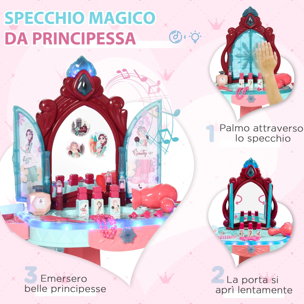 Set Toeletta con Sgabello per Bambini ¨C Minimal ¨C Bianco, Legno