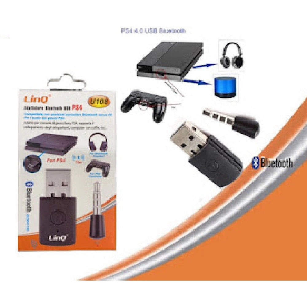 Trade Shop - Dongle Usb Bluetooth Ricevitore Adattatore Per Wireless Auricolare Cuffie Ps4 U108 -