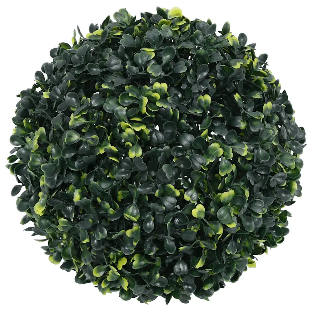 Sfere di Bosso Artificiale con Luci LED 2 pz Verdi 45 cm CFW2695322