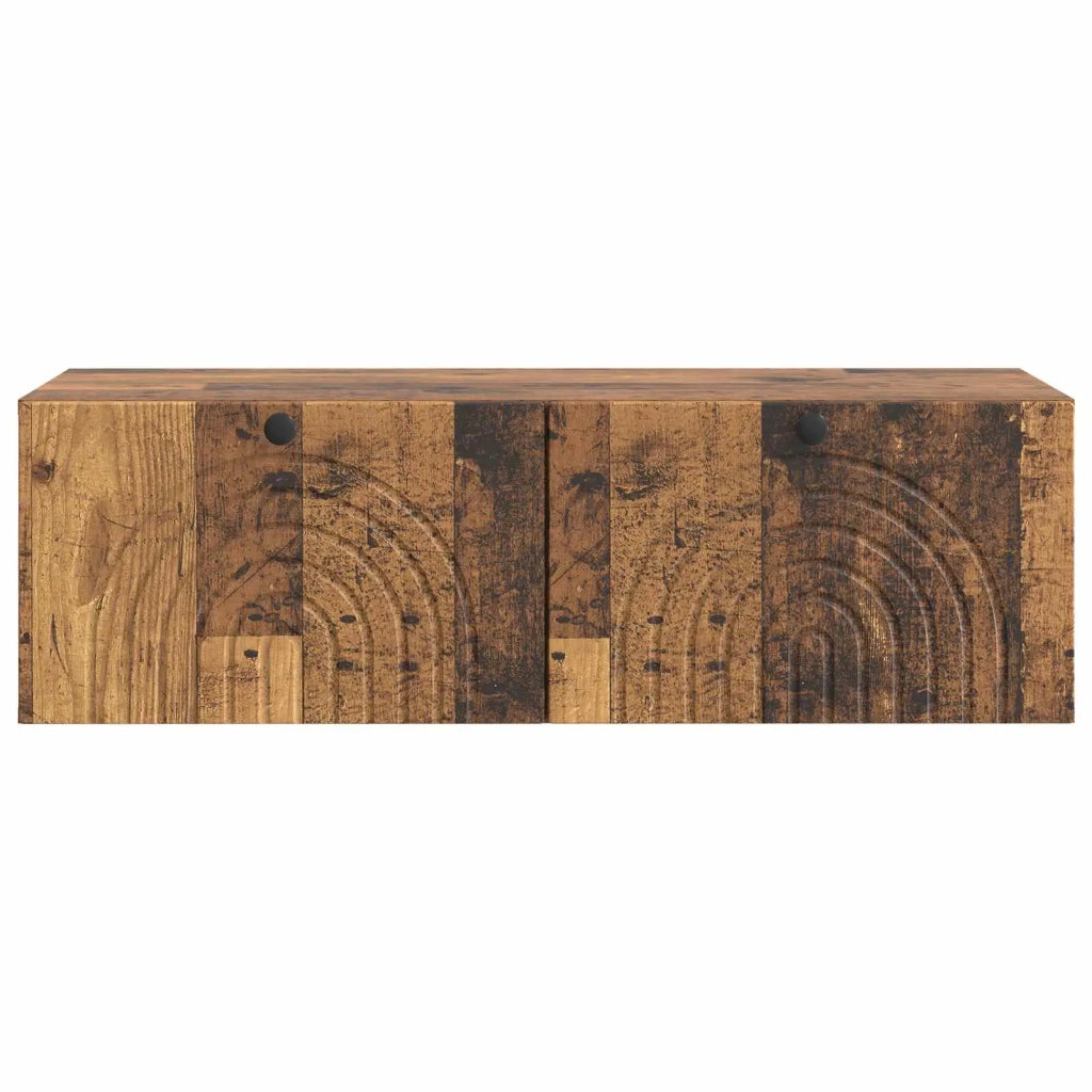 Mobile Porta TV da Muro-Credenza per TV sospesa Legno antico 99 x 41 x 30 cm