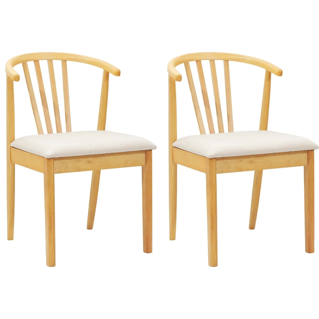 Sedia da pranzo 2 pcs Naturale e chiaro 42020395
