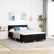 Letto a Sorgente LED con strisce LED Nero 140 x 190 cm Tessuto 3342438