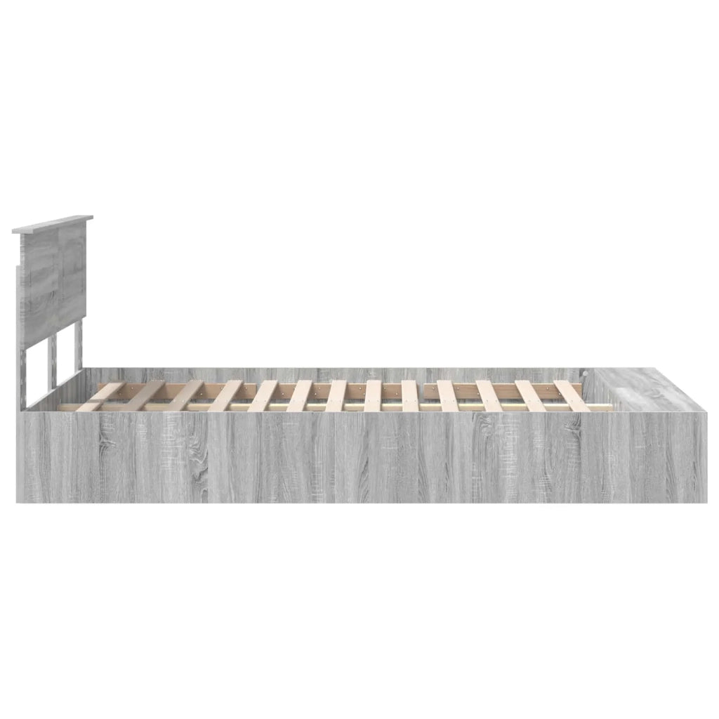 Struttura del letto con lo scaffale Grigio Sonoma 120 x 200 cm 3408394