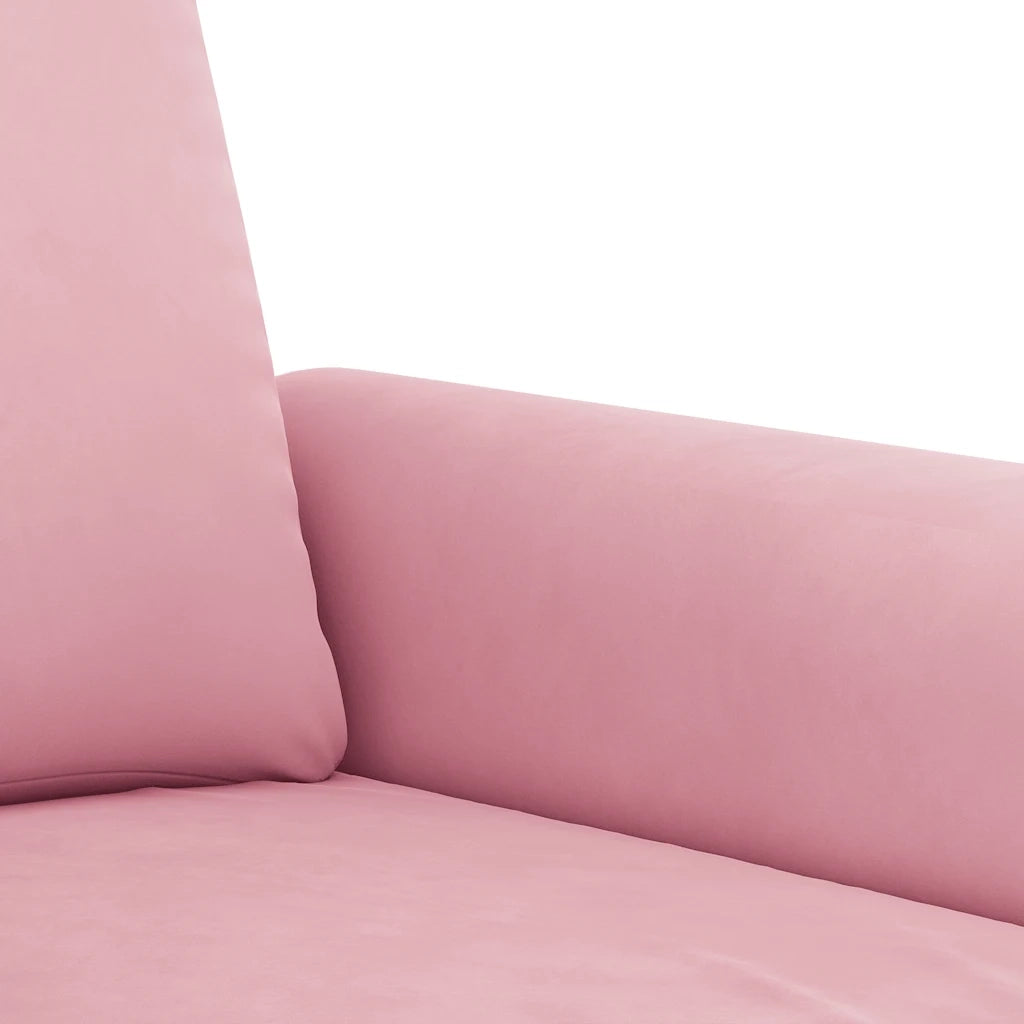 Set di Divani 4 pz con Cuscini Rosa in Velluto 3202203