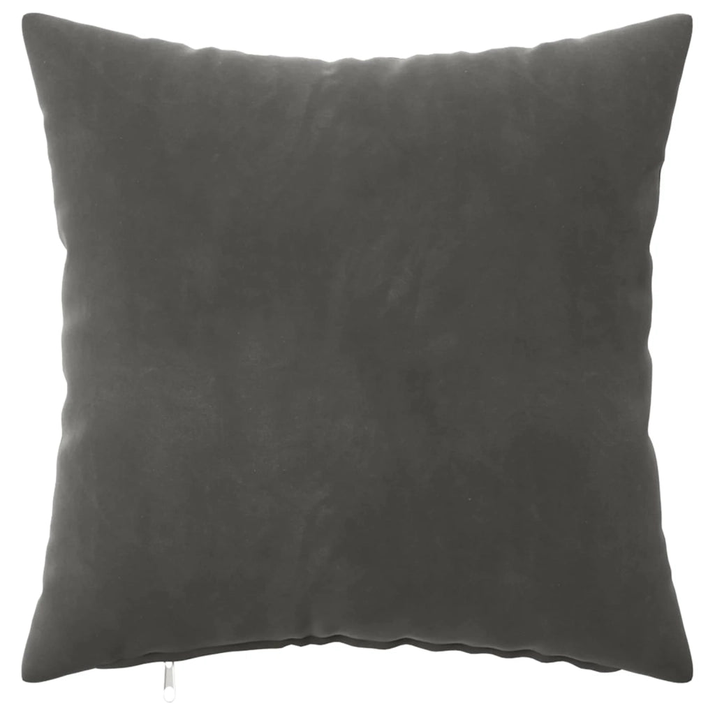 Federa 2 pcs HEERLEN Grigio Scuro 45 x 45 cm Velluto 910303
