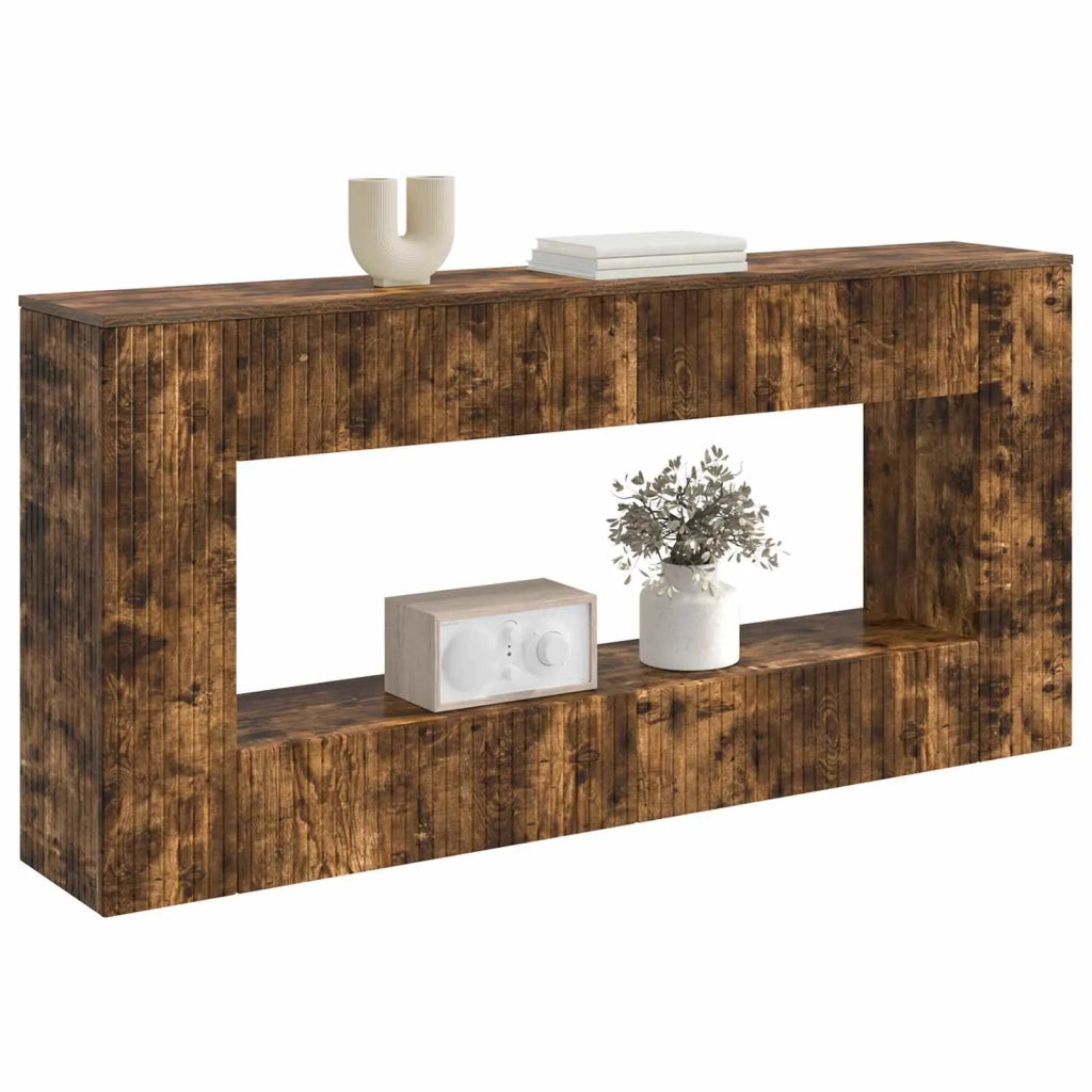 Tavolo Consolle | Tavolo d'Ingresso Rigato Quercia Affumicata 155 x 29 x 74 cm