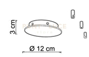 BASE-3R C BASE A RAGGIO cromo d.12cm 3 luci