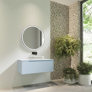 Mobile bagno sospeso 100 cm un cassetto color carta da zucchero con top  | Moor