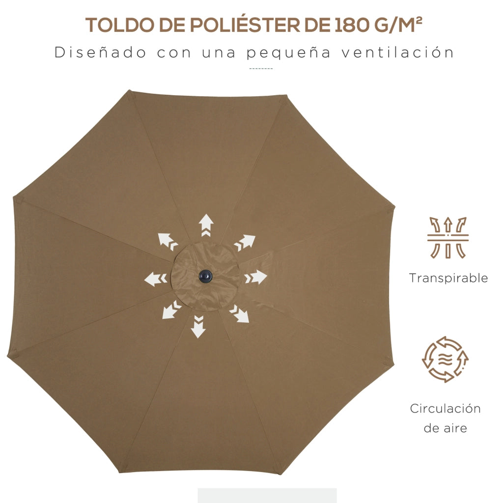 Sombrilla da giardino ¨C zephmum ¨C marrone, ?300x252 cm