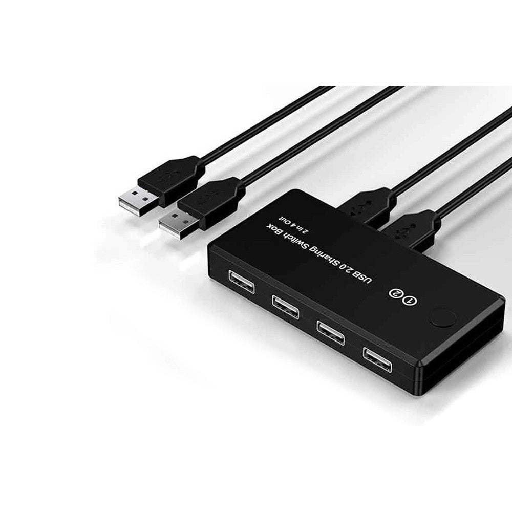 Trade Shop - Switch Box Usb 2.0 Hub 2 Ingressi 4 Uscite Per Condividere 2 Pc Computer Q-u100 -