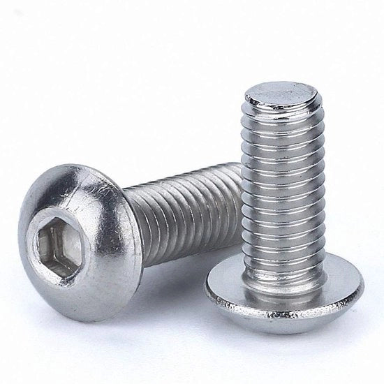 Viti A2/304 in acciaio inossidabile - Viti Inbus - Viti a testa a tappo - Viti a capocchia a 6 facce - Chiave a 3,0 mm - Resistenti alla corrosione - Viti Inbus a capocchia a 6 facce