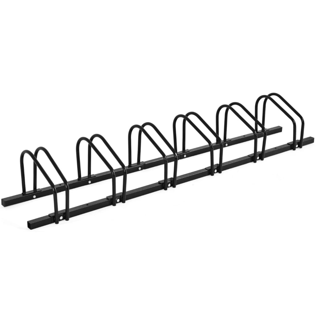 Rastrelliera in telaio d'acciaio per biciclette, Portabiciclette parcheggio per 6 bici Nero