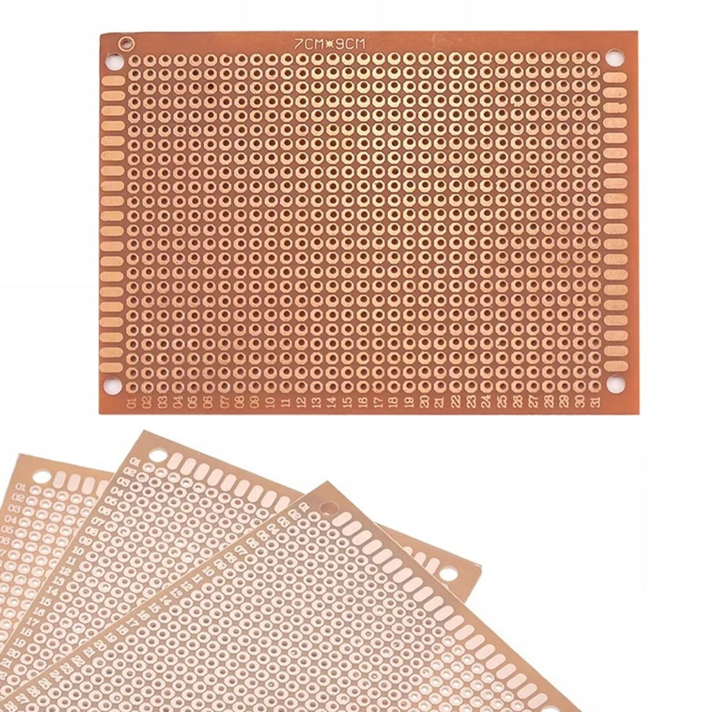 Piastra Prototipo Universale Rosfix 70x90 mm – Montaggio THT, Fori 2,54 mm | Elettronica Saldatura