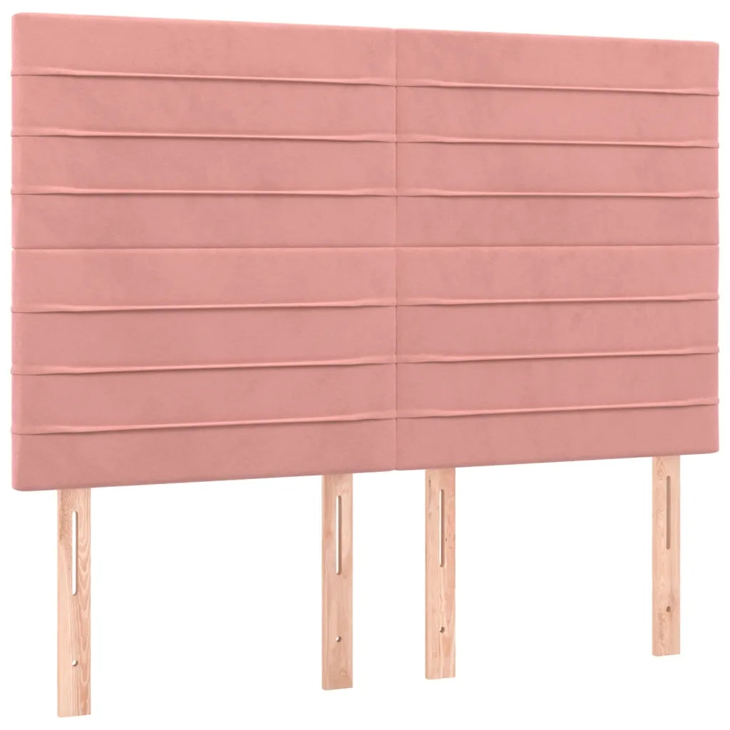 Testiera | Testata Rosa 144x5x118/128 cm Velluto