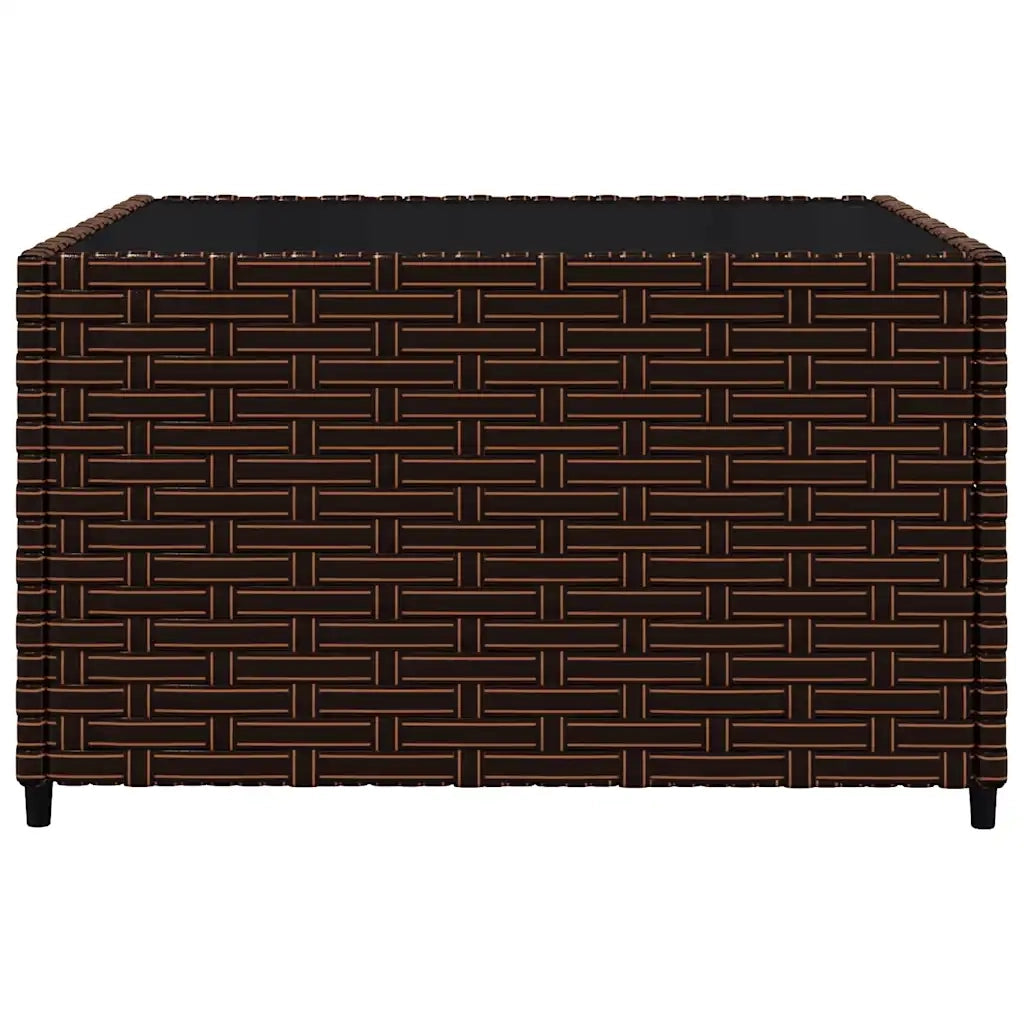 Set Mobili da Giardino 3 pz con Cuscini in Polyrattan Marrone 319811