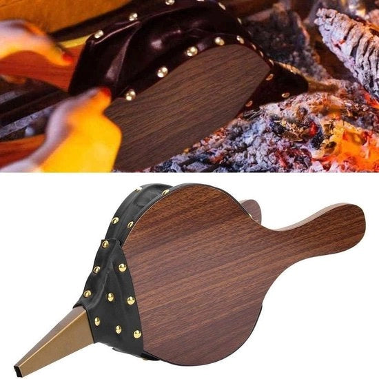 Pompa a Vento per Camino a Legna Esterno - Boccia per Camping BBQ Grill Fornello a Legna - 15.7x7 Pollici