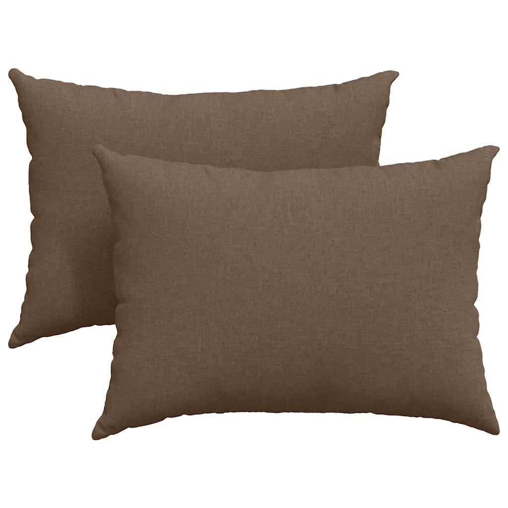 Cuscini da Divano 2 pcs Marrone 70 x 50 cm Tessuto 42013743