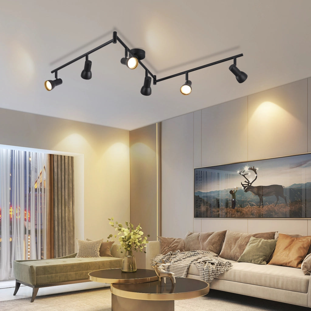 ZMH Faretto da soffitto 2 luci nero - Faretti GU10 orientabili