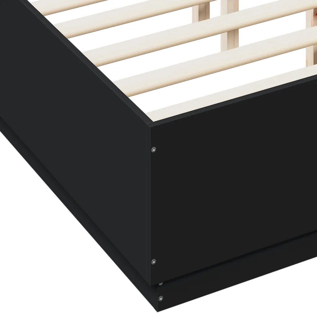 Giroletto Nero 135x190 cm in Legno Multistrato