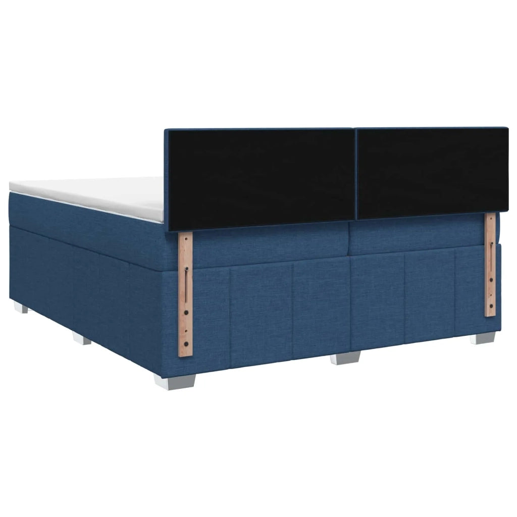 Letto box spring con materasso Blu 200 x 200 cm Tessuto 3452767