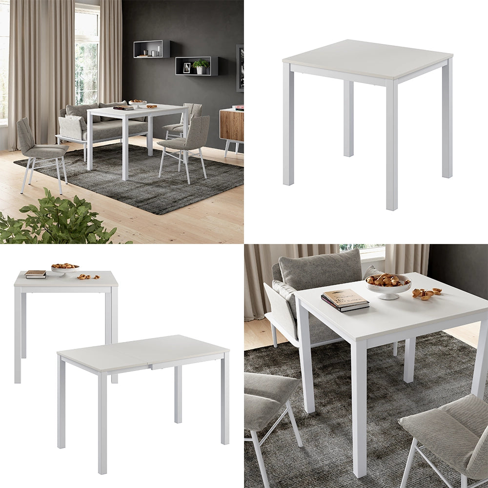 Vicco Tavolo da pranzo Bianco 120 x 70 cm Estensibile