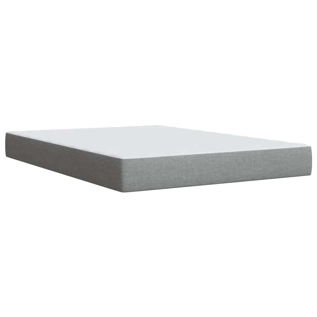 Giroletto a Molle con Materasso Grigio Chiaro 140x200cm Tessuto 3290511